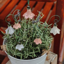 Campanilla morada de cerámicaula + palito