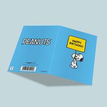 Tarjeta Snoopy. Happy Birthday Sign