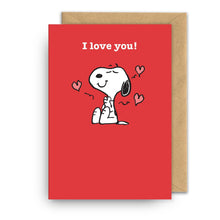 Tarjeta Snoopy. I Love You