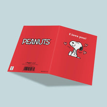Tarjeta Snoopy. I Love You