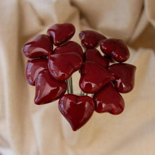 Corazón rojo de cerámica