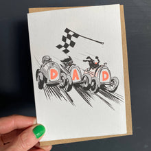 Tarjeta Dad Race Car