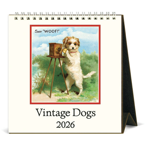 Calendario de Mesa Vintage Dogs 2026