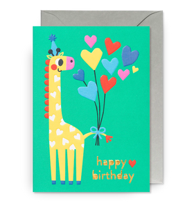 Tarjeta Happy Birthday Giraffe