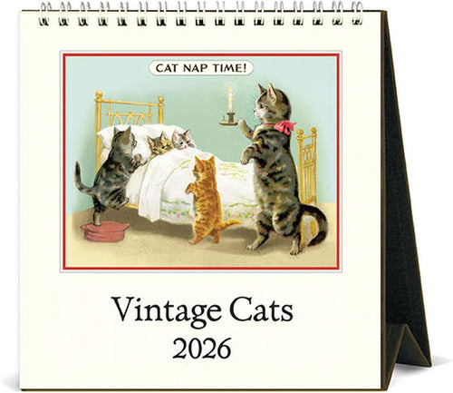 Calendario de Mesa Vintage Cats 2026