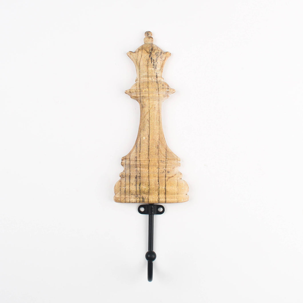 Colgador de Madera de Pieza de Ajedrez. Reina