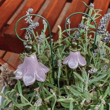 Campanilla morada de cerámicaula + palito