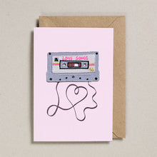 Tarjeta-Parche. Love Songs Mix Tape