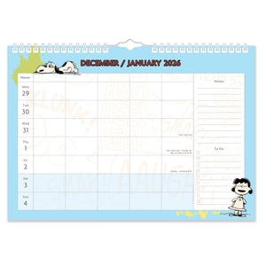 Calendario Peanuts A4 Familia 2026