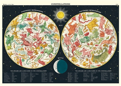 Poster-Wrap Constellations de Cavallini & Co.
