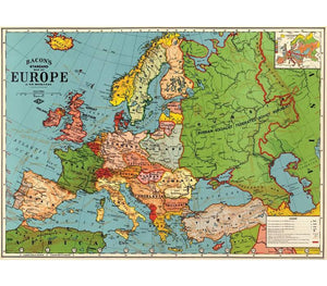 Poster-Wrap Europe Map de Cavallini & Co.