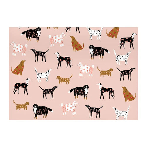 Papel Reversible 'Pink Dogs'